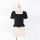 Women/Girt Dot Chiffon Lace Casual Shout Sleeve Top